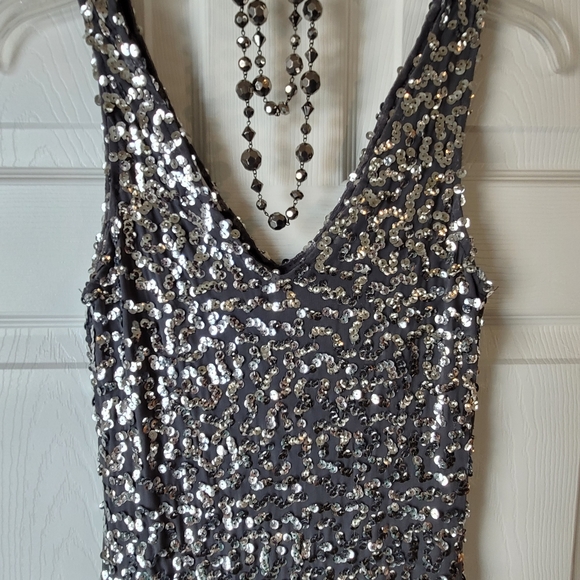 FARINELLI | Silver Sequin Dress - Small - Picture 2 of 7
